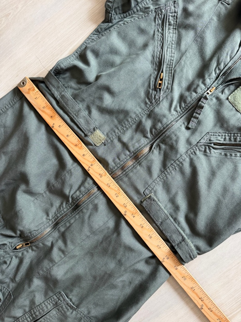 Vintage USAF Sage Green CWU-27/P Summer Flyer's Coveralls Air Force Sz 42 Short - Picture 10 of 13